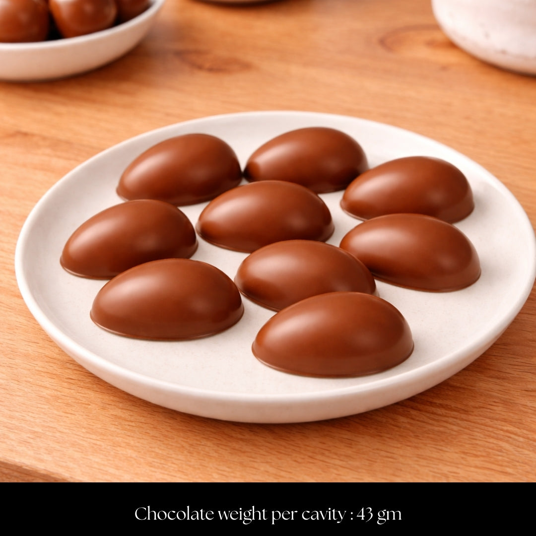 Mould 258 | Egg Chocolate Mold | 9 Cavity | Pack of 1