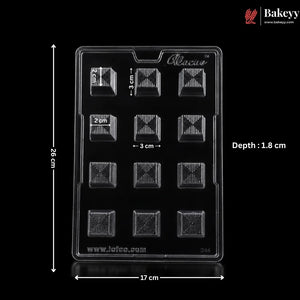 Mould_-044_12_Cavity_Square_Chocolate_Mould_with_Geometric_Line_Pattern_8 - Bakeyy.com IN