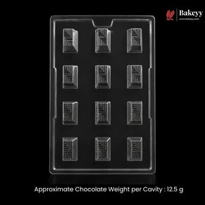Mould_043_-_12_Cavity_Square_Geometric_Chocolate_Mould_for_Pralines_Bonbons_1 - Bakeyy.com IN