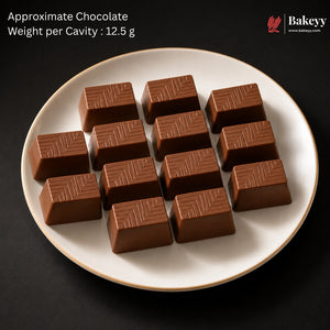 Mould 043 | 12 Cavity Square Geometric Chocolate Mould for Pralines & Bonbons | Pack of 1