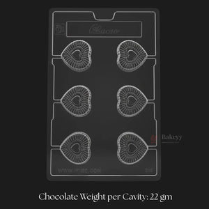 Mould_216_Heart_Shape_Chocolate_Mould_with_Ribbed_Texture_6_Cavity_Clear_Plastic_Chocolate_Mould_Tray_Pack_of_1 - Bakeyy.com