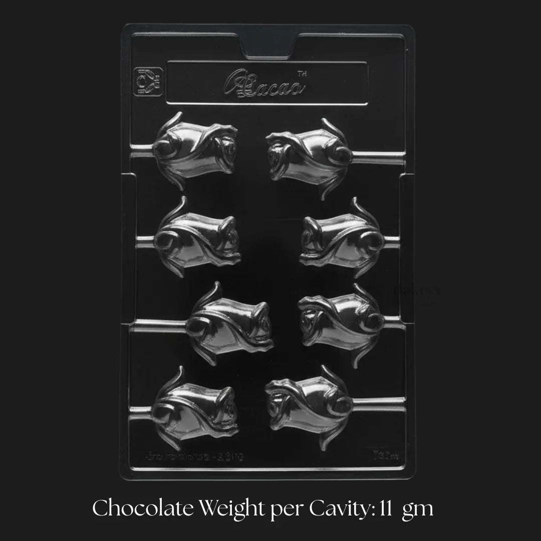 Mould 224 | Rose Bud Chocolate Mould | 3D Floral Chocolate Shape | 8 Cavity | Pack of 1 - Bakeyy.com - India - Mould 224 | Rose Bud Chocolate Mould | 3D Floral Chocolate Shape | 8 Cavity | Pack of 1 - Default Title 70.00