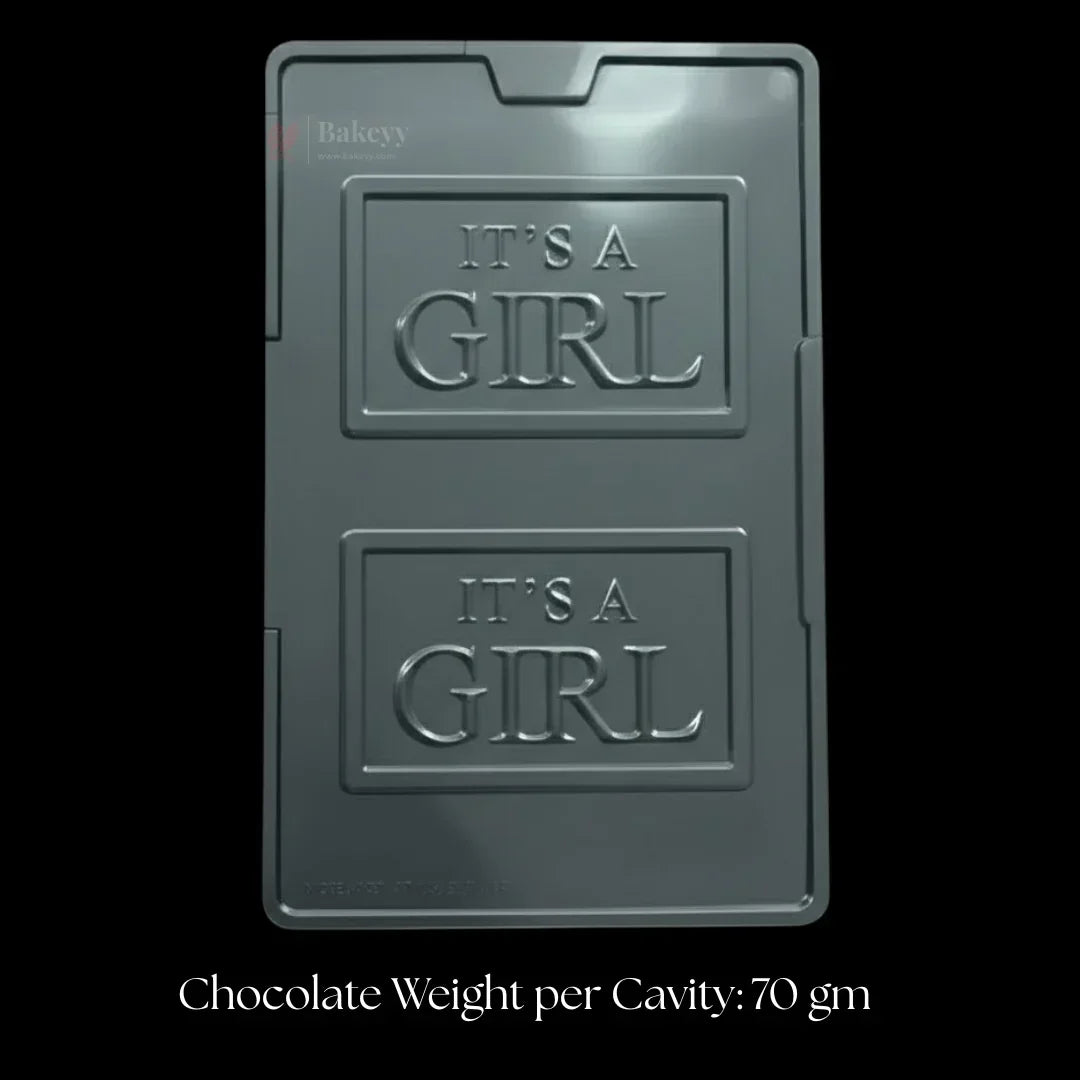 Mould_378-IT_S_A_GIRL_Chocolate_Mould_Tray_Baking_Accessories_2_Cavity_Pack_of_1 - Bakeyy.com