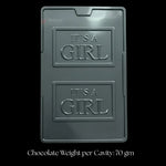 Mould_378-IT_S_A_GIRL_Chocolate_Mould_Tray_Baking_Accessories_2_Cavity_Pack_of_1 - Bakeyy.com