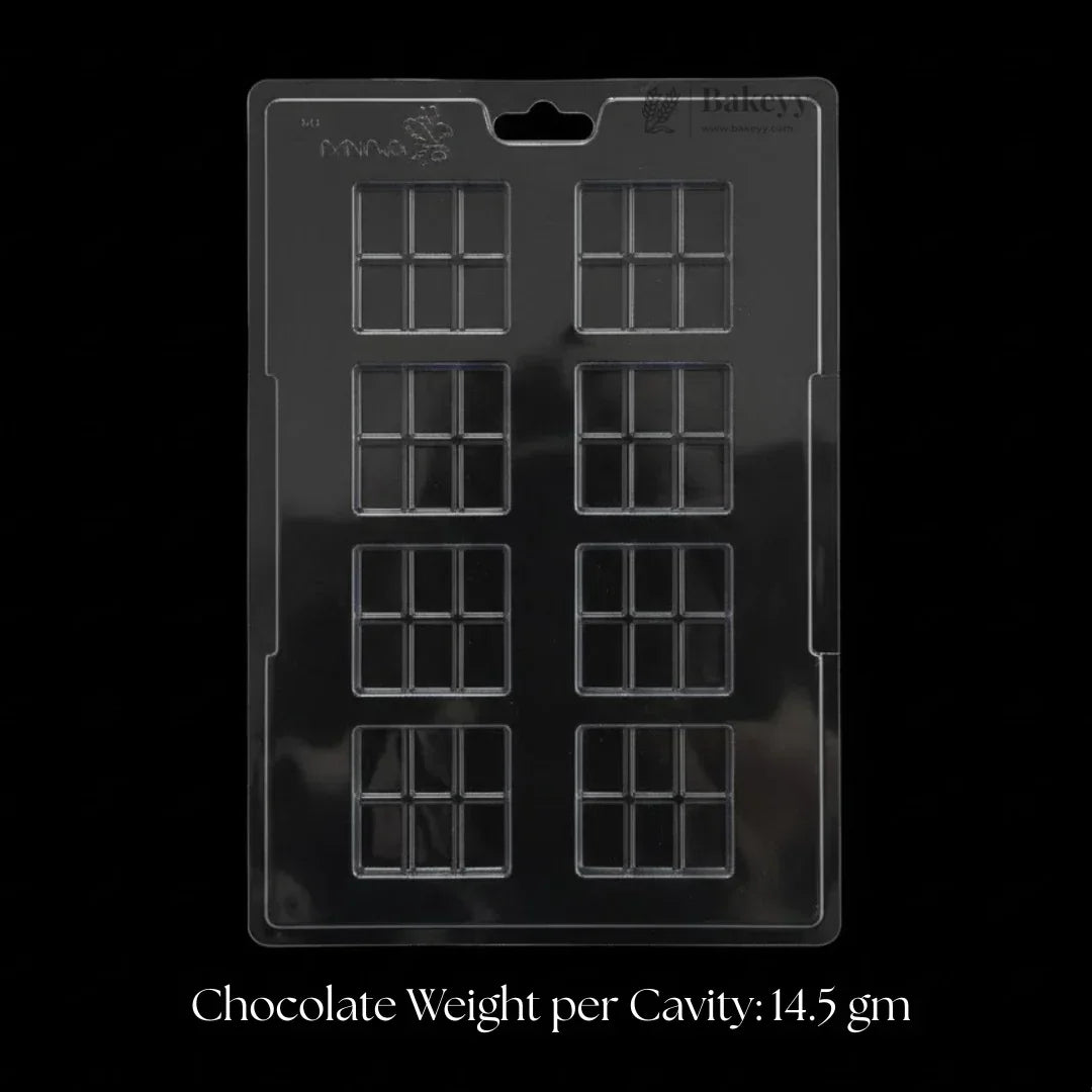 Mould_478_Mini_Chocolate_Bar_Mould_6_Cavity_Party_Favor_Mould_Pack_of_1 - Bakeyy.com