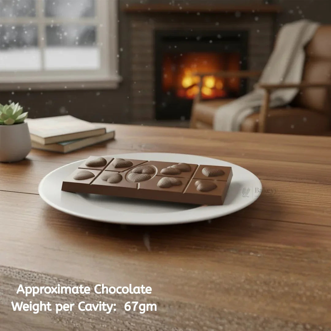 Mould 620 |Chocolate Heart Assorted Mould | 3 Cavity | Pack of 1