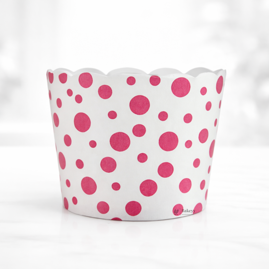 Printed Cupcake Liners | Assorted Red Designs | Baking Paper Cups | 3 Design Options | Pack of 50