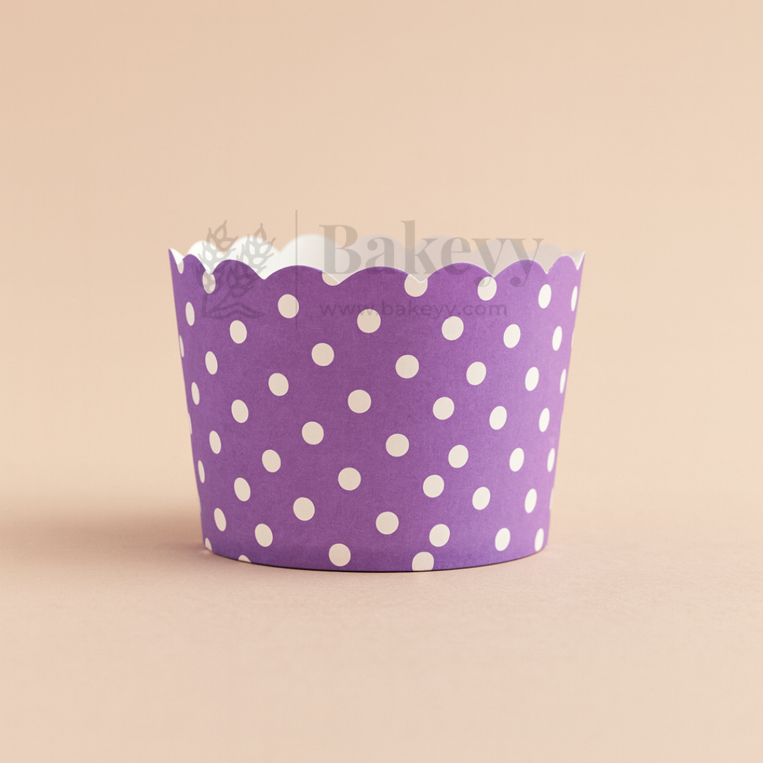 Polka Dots Flower Muffin Cup | Pack of 50