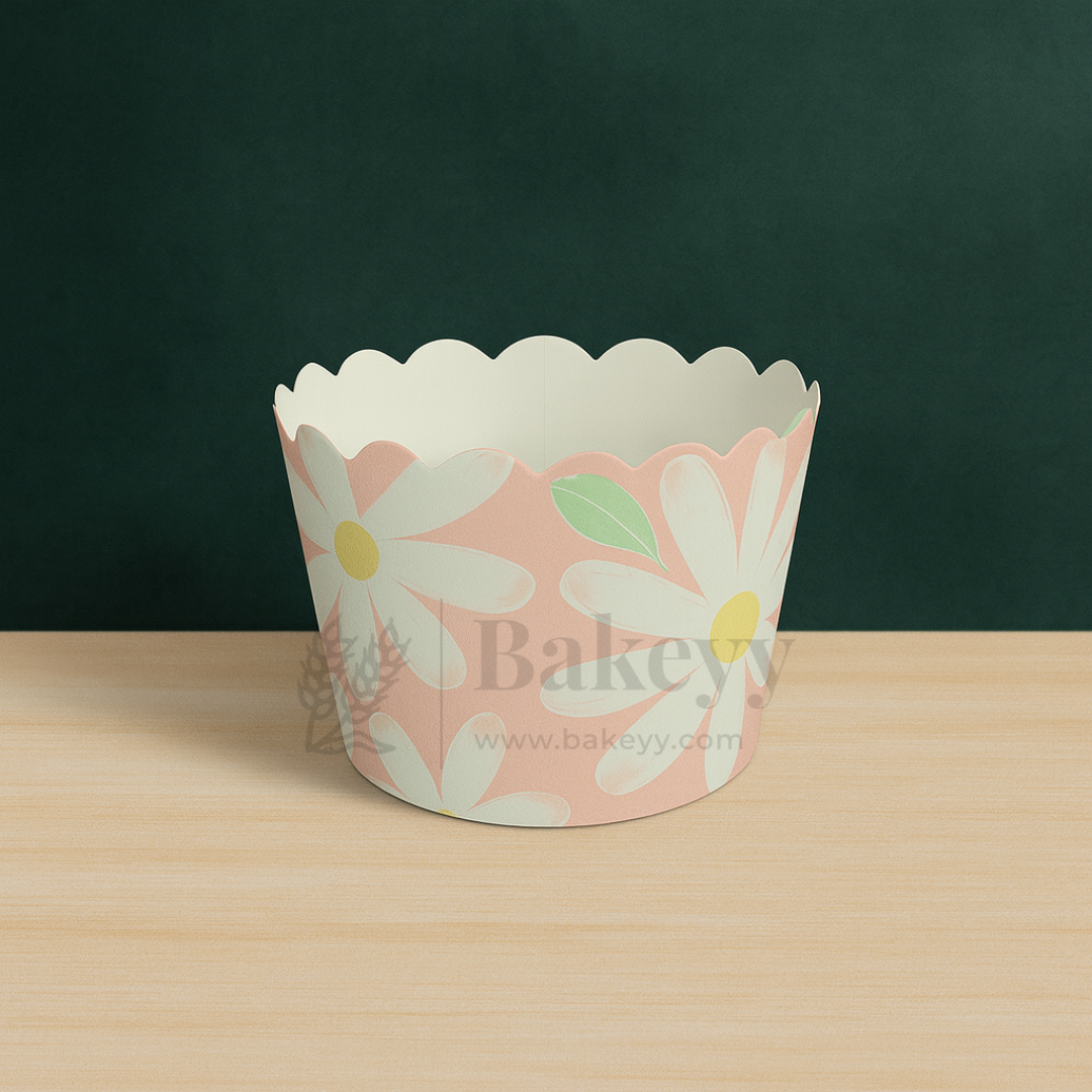 Pastel Floral Muffin Cup | Pack of 50