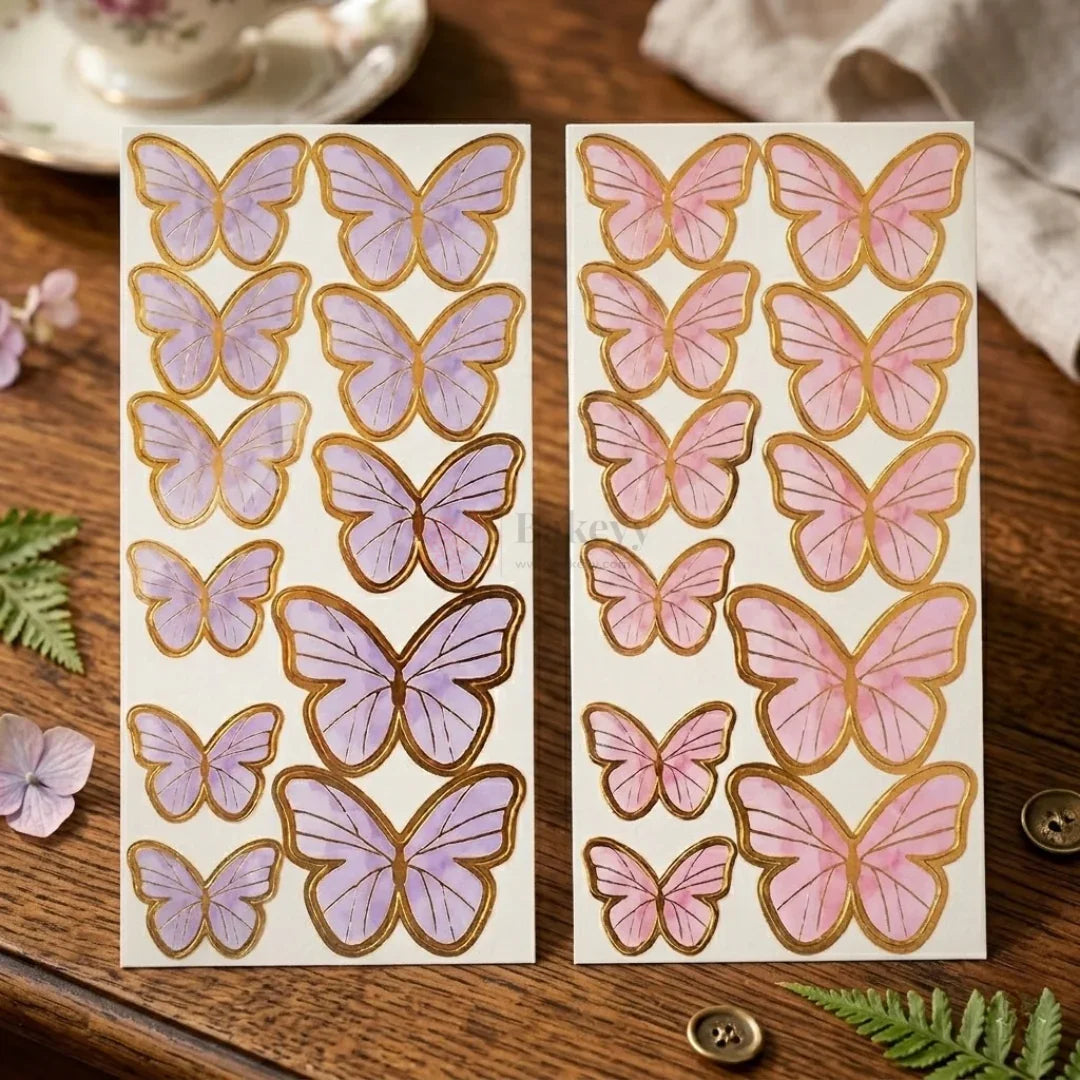 Multi-SizeButterfly3DCakeTopperDecorationSetwithSticks - Bakeyy.com