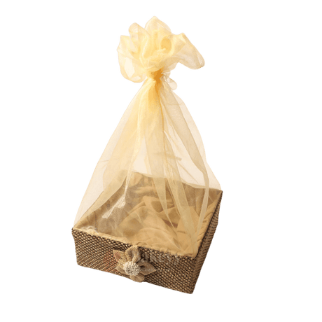 Brown Net Hamper Basket | Perfect for Gifting - Bakeyy.com - India - Brown Net Hamper Basket | Perfect for Gifting - Extra Small - 6 Inch