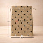 Natural_Jute_With_Silver_Dots_Premium_Colour_Jute_Potli_Bags_Pack_Of_10_3 - Bakeyy.com