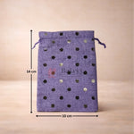 Natural_Jute_With_Silver_Dots_Premium_Colour_Jute_Potli_Bags_Pack_Of_10_5 - Bakeyy.com