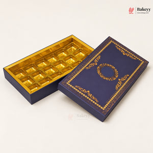 Navy Blue & Gold Printed Sweet & Chocolate Gift Box | With & Without Cavity | Multiple Capacities| Pack of 4