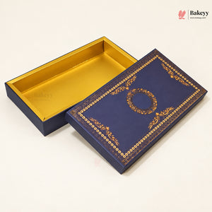 Navy Blue & Gold Printed Sweet & Chocolate Gift Box | With & Without Cavity | Multiple Capacities| Pack of 4