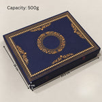 Navy Blue & Gold Printed Sweet Gift Box | Multiple Capacities | Pack of 4