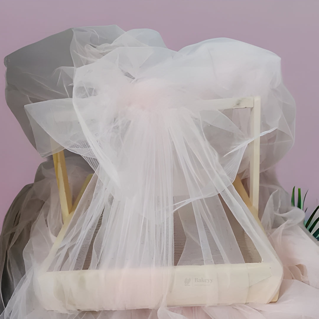 White Fabric Roll | Premium Net Fabric | Multipurpose Craft & Décor Material