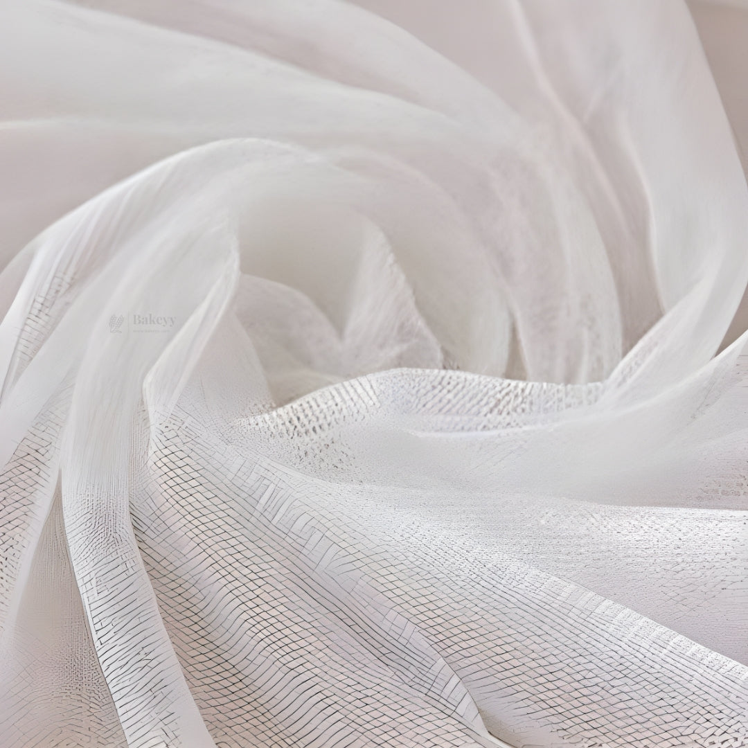 White Fabric Roll | Premium Net Fabric | Multipurpose Craft & Décor Material