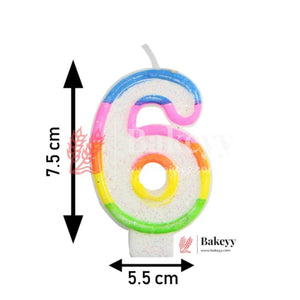 Number_Rainbow_Candle_5 - Bakeyy.com