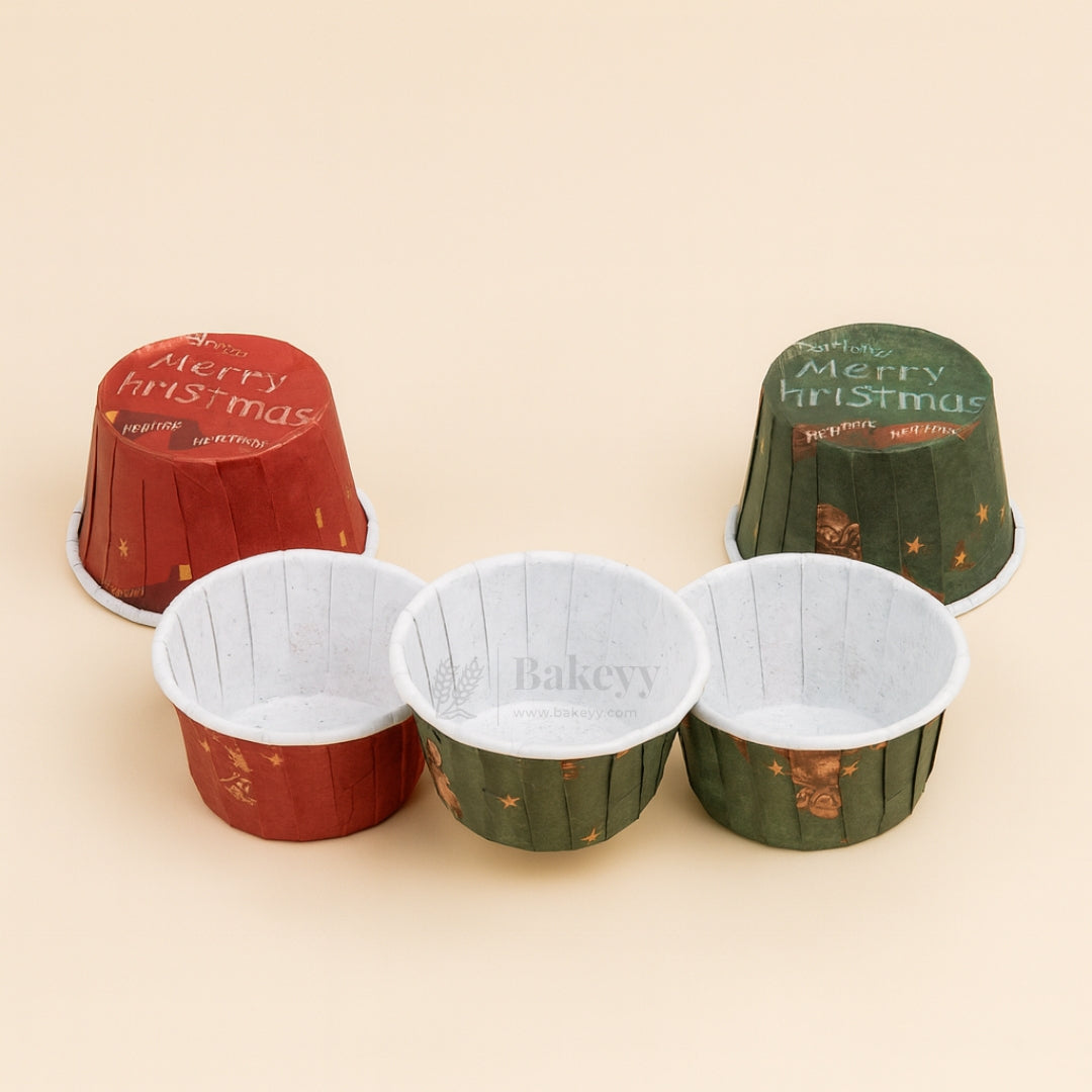 Christmas Theme Curl Muffin Cups | Pack of 100