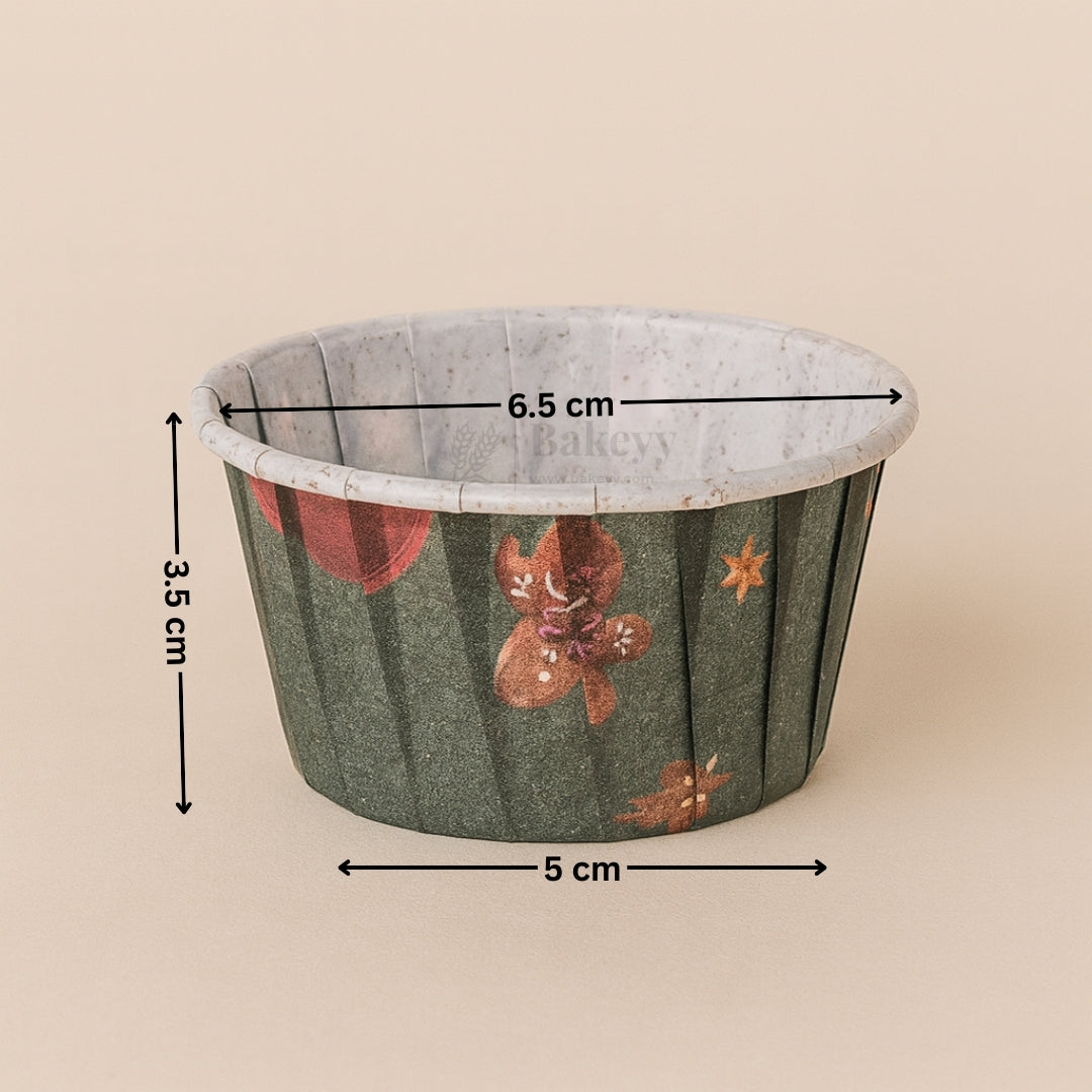 Christmas Theme Curl Muffin Cups | Pack of 100