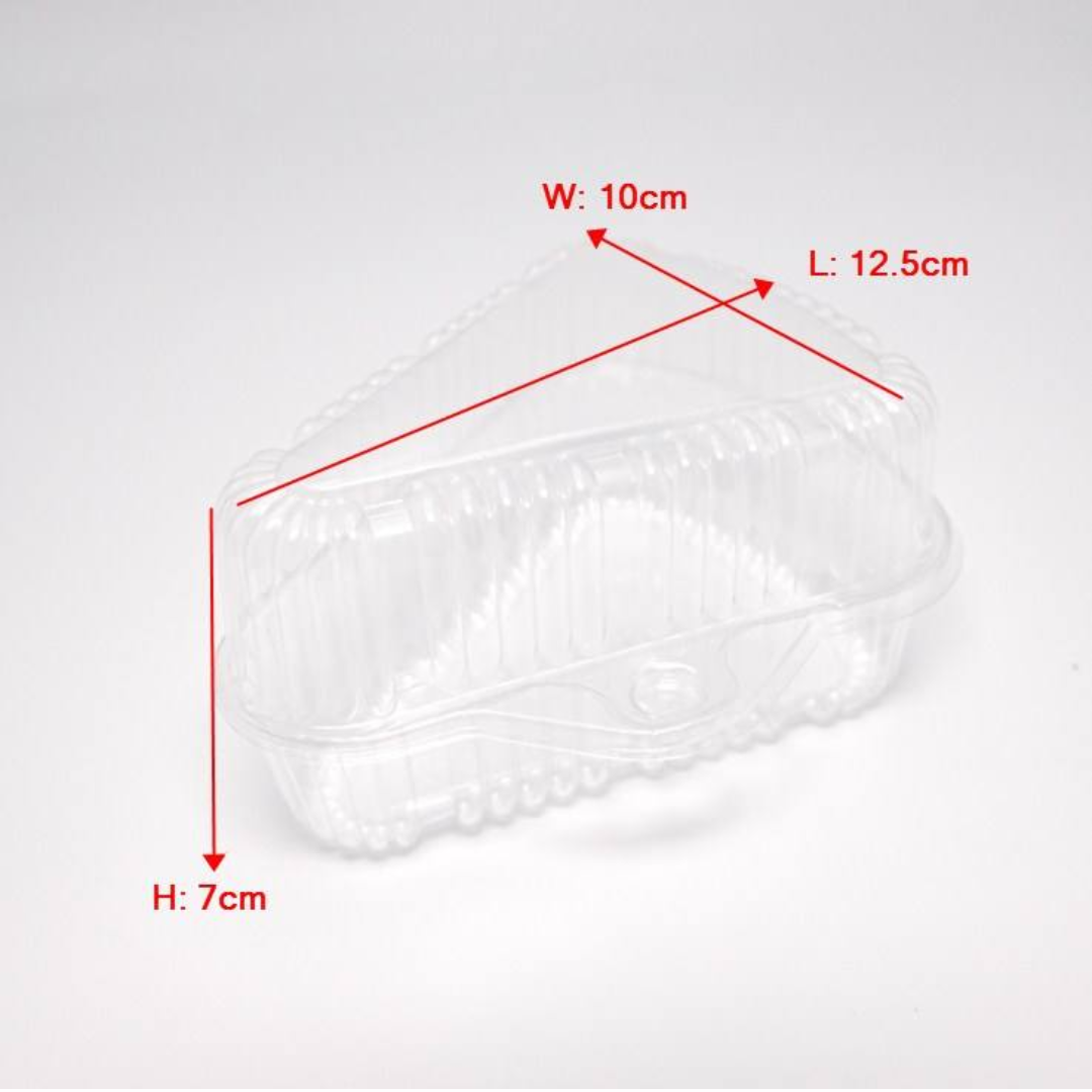 Clear plastic mold with dimensions labeled on a white background