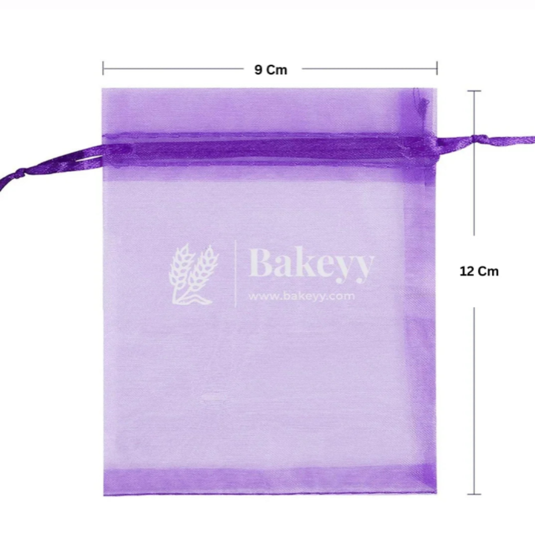 Organza Potli Bag - Bakeyy.com - India - Organza Potli Bag - Light purple / 9x12 Cm-Pack of 99