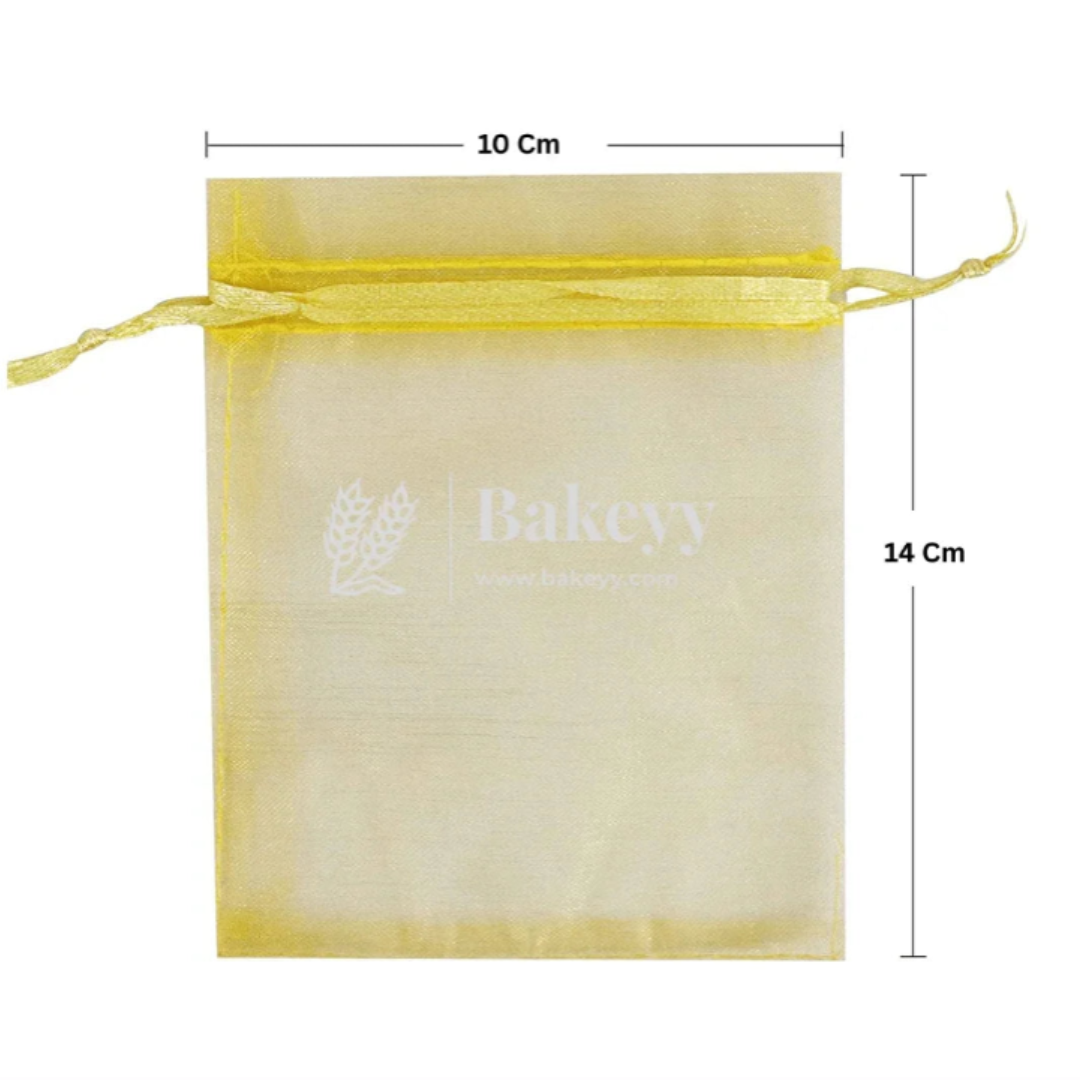 Organza Potli Bag - Bakeyy.com - India - Organza Potli Bag - Gold / 10x14 Cm-Pack of 99