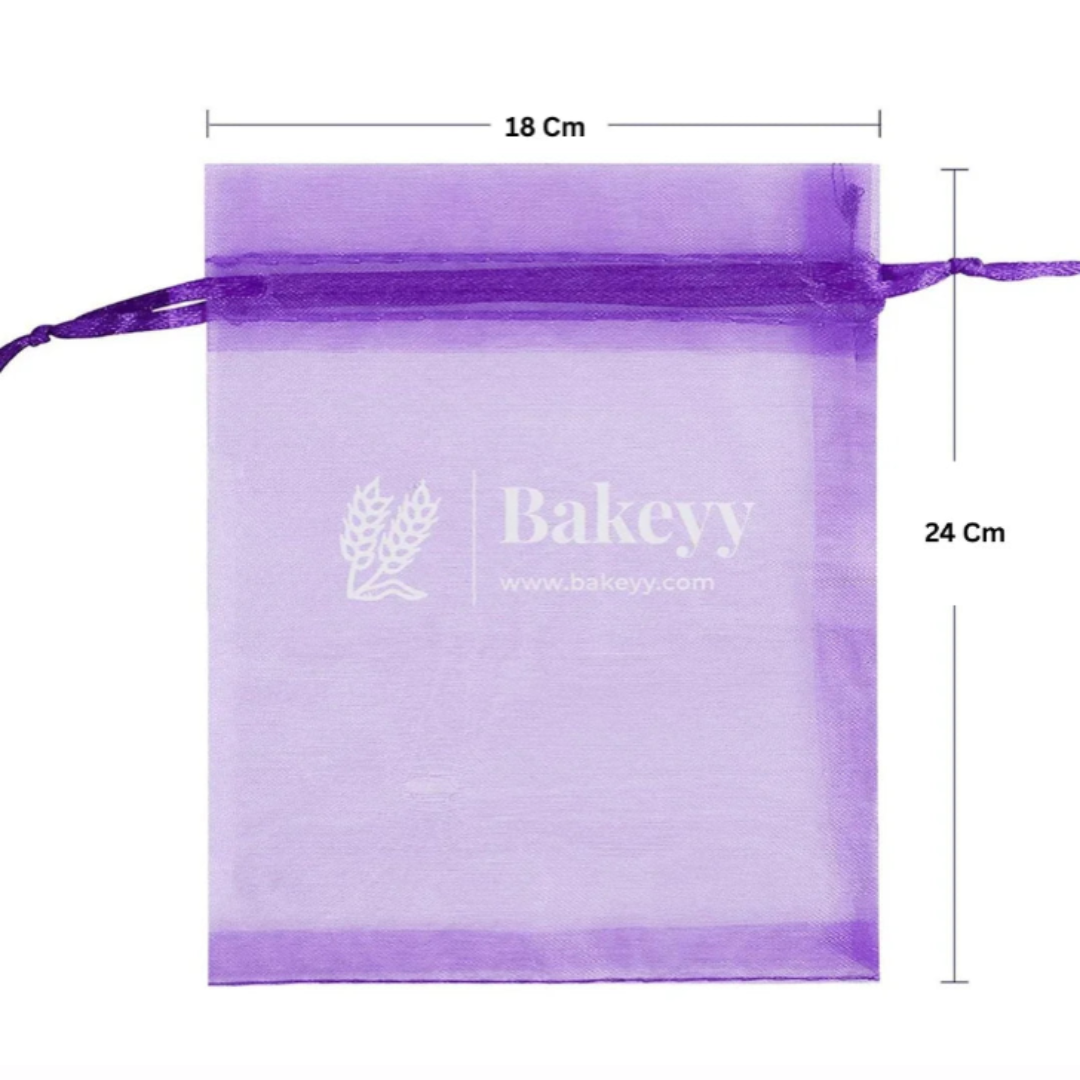 Organza Potli Bag - Bakeyy.com - India - Organza Potli Bag - Light purple / 18x24 Cm-Pack of 50