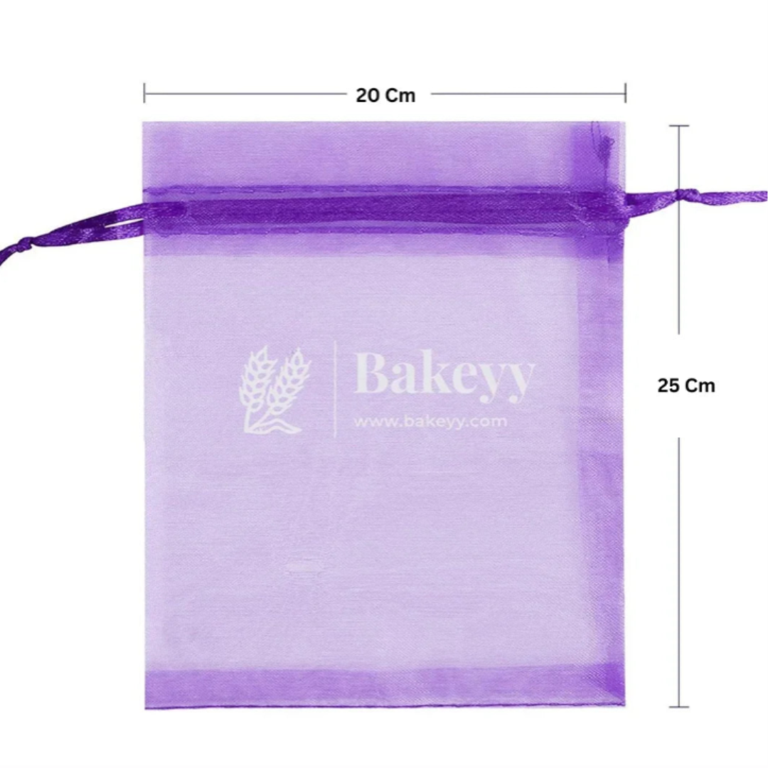 Organza Potli Bag - Bakeyy.com - India - Organza Potli Bag - Light purple / 20x25 Cm-Pack of 50