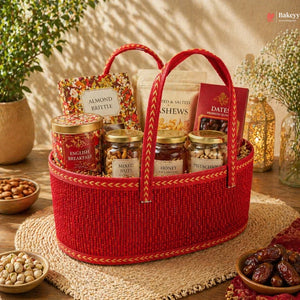 OvalWoodenGiftBasket - Bakeyy.com