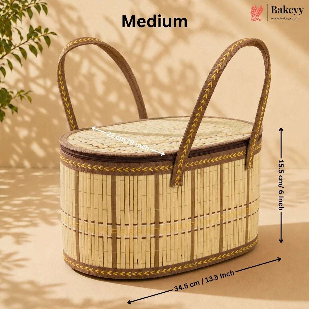 Oval_Wooden_Gift_Basket_Yellow_Beige_Color_Woven_Basket_with_Rigid_Handle_3_Sizes_Available_Pack_of_1_Copy_11 - Bakeyy.com IN