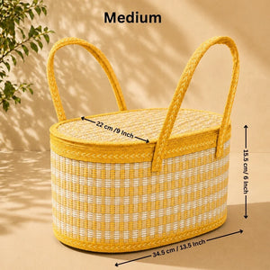 Oval_Wooden_Gift_Basket_Yellow_Beige_Color_Woven_Basket_with_Rigid_Handle_3_Sizes_Available_Pack_of_1_Copy_3 - Bakeyy.com IN