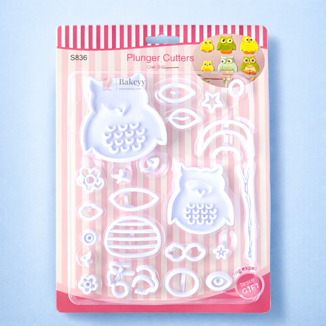 Owl Shape Fondant & Cookie Cutter Set