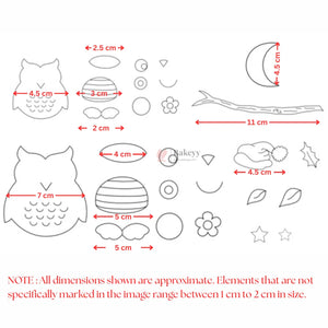 Owl_Shape_Fondant_Cookie_Cutter_Set_2 - Bakeyy.com