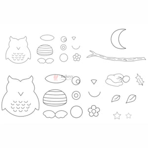 Owl_Shape_Fondant_Cookie_Cutter_Set_4 - Bakeyy.com