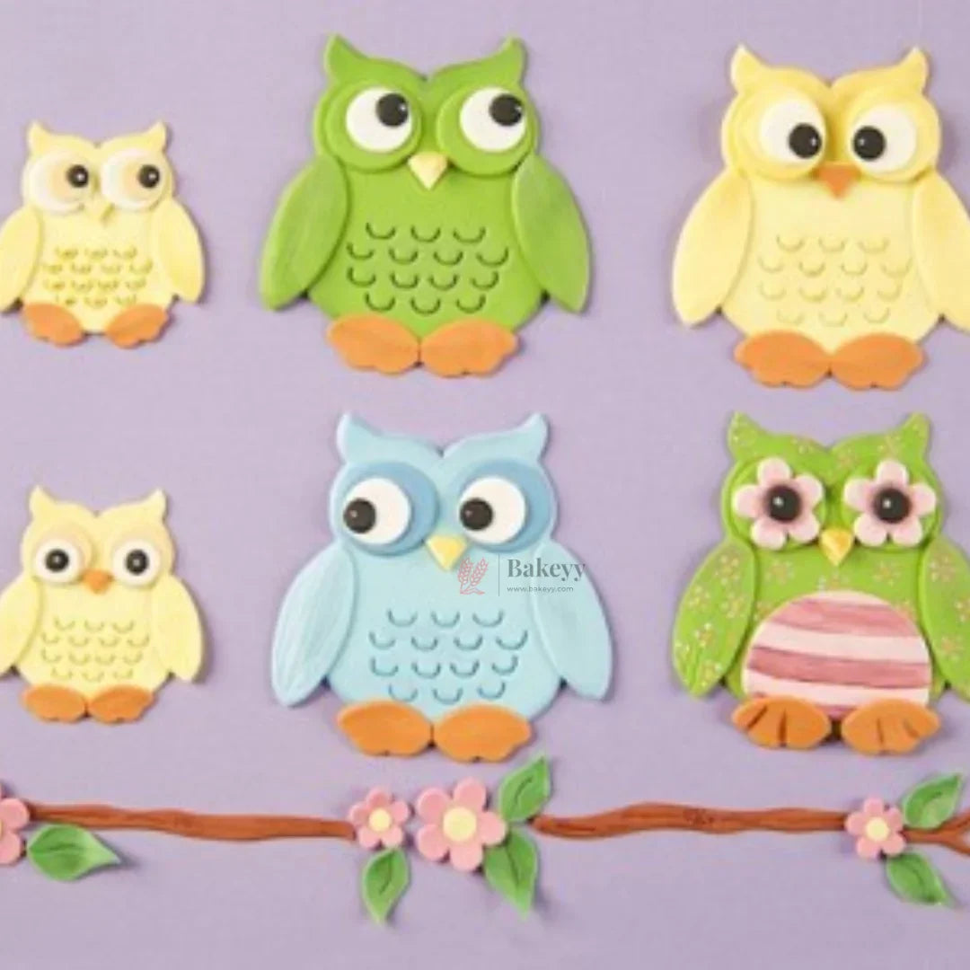 Owl_Shape_Fondant_Cookie_Cutter_Set_7 - Bakeyy.com