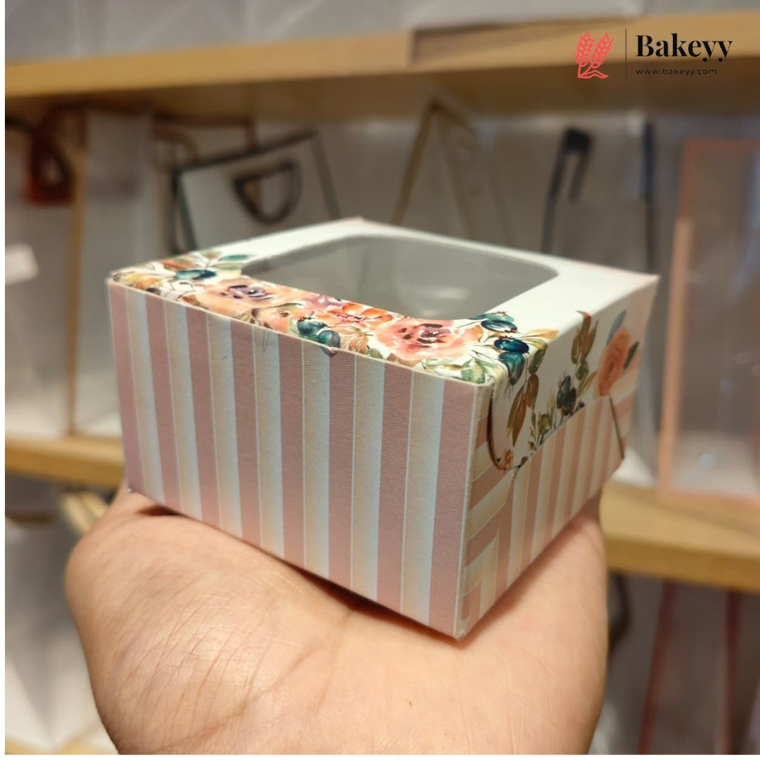 Floral Chocolate Gift Box with Transparent Window | Pack of 1