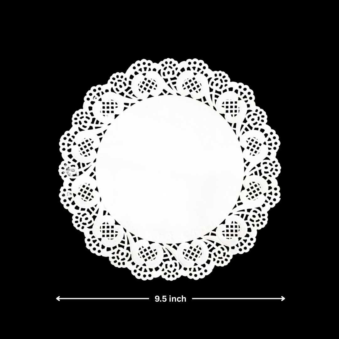 Paper Doilies | Round Decorative Paper Placemats for Desert | Tableware Decoration | Lace Doilies | Pack of 100 - Bakeyy.com - India - Paper Doilies | Round Decorative Paper Placemats for Desert | Tableware Decoration | Lace Doilies | Pack of 100 - 9.5 Inch
