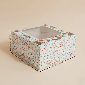 Santa Theme White Pastry Box | Christmas Pastry Box | Festive Bakery Packaging | Multi-Sizes | Pack of 25 - Bakeyy.com - India - Santa Theme White Pastry Box | Christmas Pastry Box | Festive Bakery Packaging | Multi-Sizes | Pack of 25 - Extra Small 300.00