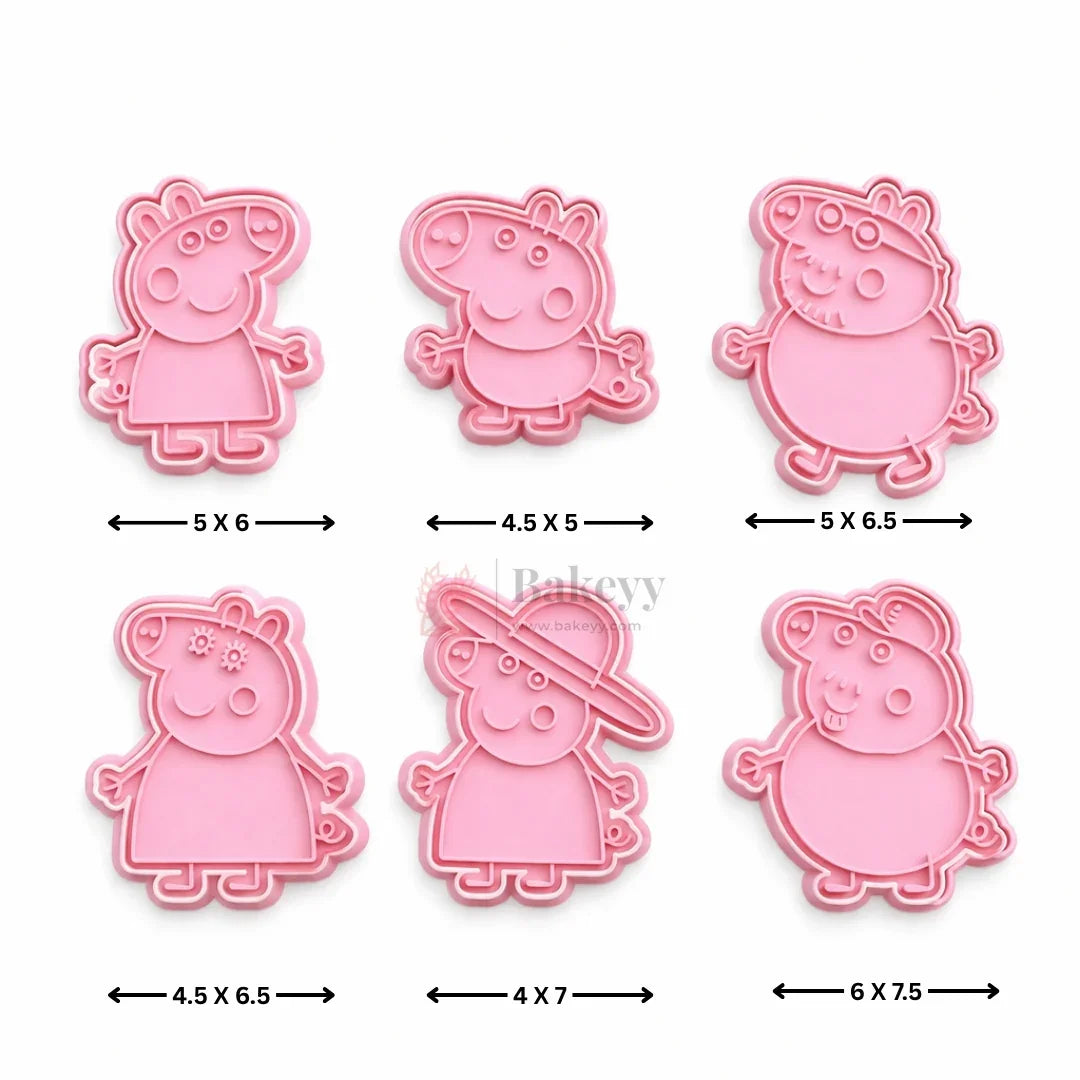 PigThemeCookieCutter_EmbosserSet6Piece_2 - Bakeyy.com