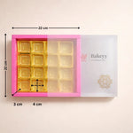 Pink Sliding Chocolate Box with Gold Cavity Premium Rigid Gift Box for Chocolates