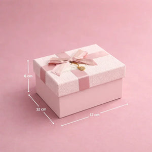 PinkTexturedLuxuryGiftBoxPremiumRigidHamperGiftBoxwithLid_Ribbon3SizesAvailablepackof1_3 - Bakeyy.com
