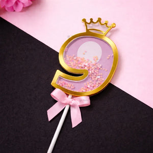 Pink_Crown_Shaker_Number_Cake_Topper - Bakeyy.com