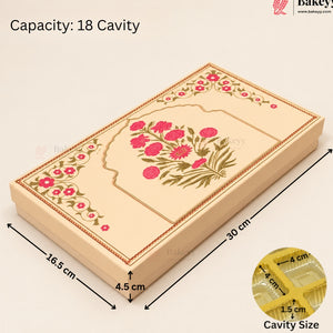 Pink Floral Printed Chocolate Gift Box with Cavity | Multiple Capacities | Pack of 4