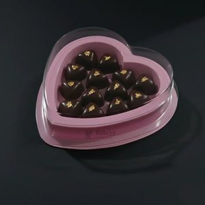 Pink Heart Shape Chocolate Box with Transparent Lid | Gift Box for Chocolates & Gifting | Pack of 25 - Bakeyy.com - India - Pink Heart Shape Chocolate Box with Transparent Lid | Gift Box for Chocolates & Gifting | Pack of 25 - Default Title 250.00