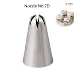 Stainless steel cake decorating nozzle with 'Bakey' branding, displayed on a white background.