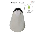 Bakery nozzle No 113 with a close-up inset showing its use on a white background.
