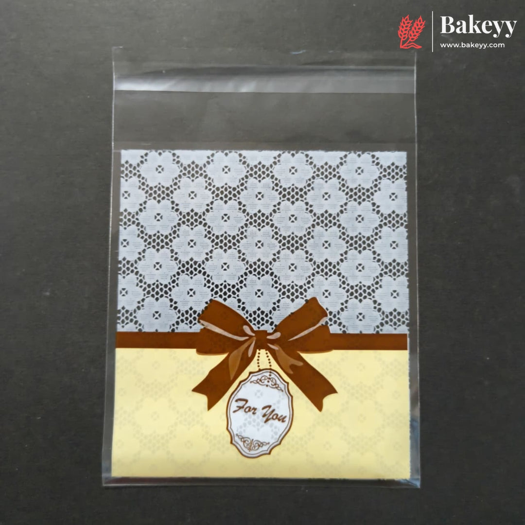 11x10cm | Printed Self-Seal Cookie Pouch | Multiple Designs | Pack of 100