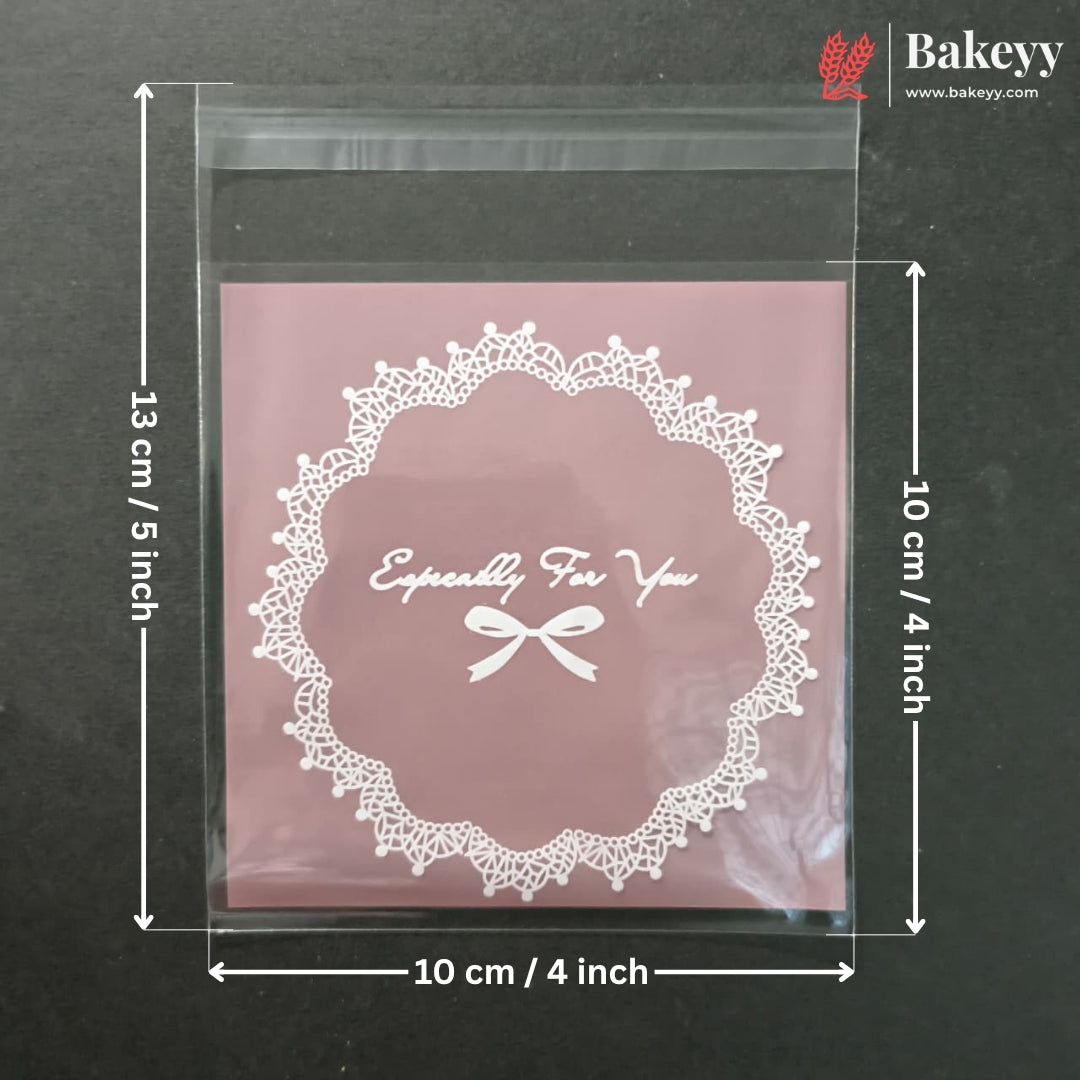 10x10cm | Printed Self-Seal Cookie Pouch | Multiple Designs | Pack of 100